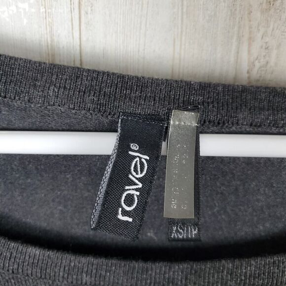 Ravel Button Detail Sweater Dark Gray Size XS - Picture 3 of 10